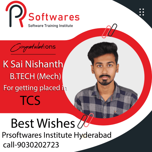 Congratulations to K Sai Nishanth For Getting Placed in TCS- PR Softwares