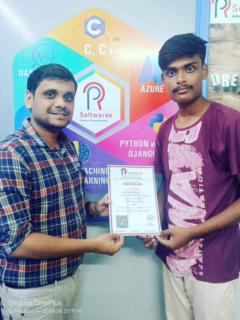 python coaching Hyderabad -PR Softwares training institute